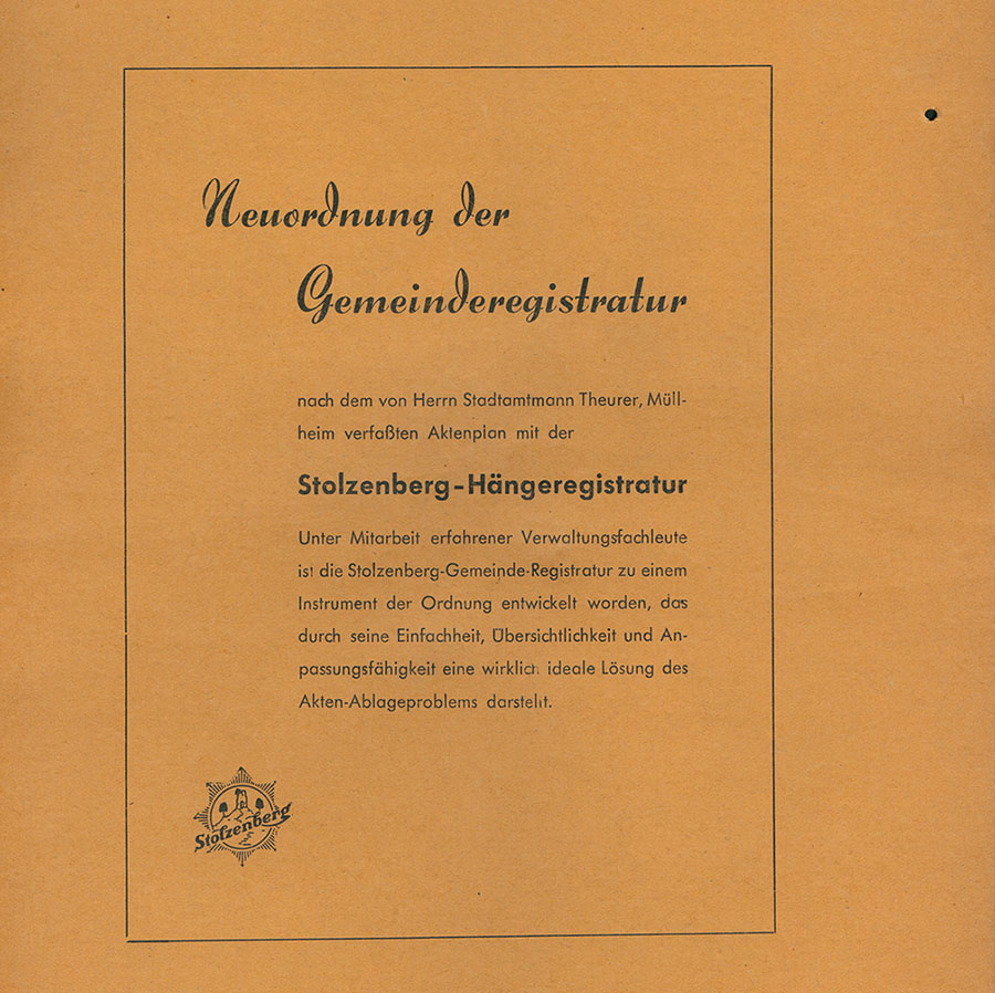 Stolzenberg-Hängeregistratur für Gemeinden, (Quelle: Landesarchiv BW, StAF)